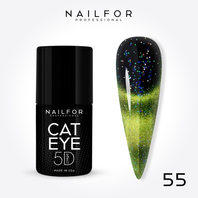 Semipermanente smalto colore per unghie: NEW CAT EYE 5D - 55 Nailfor 11,99 €