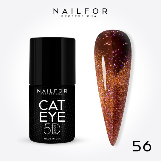 Semi-permanent nail polish color: New Cat eye 5d - 56 Nailfor €11.99