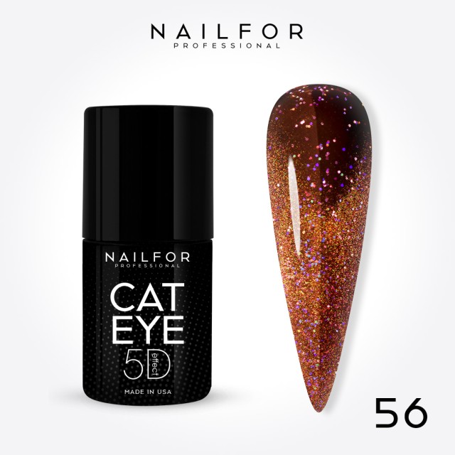 Semi-permanent nail polish color: New Cat eye 5d - 56 Nailfor €11.99
