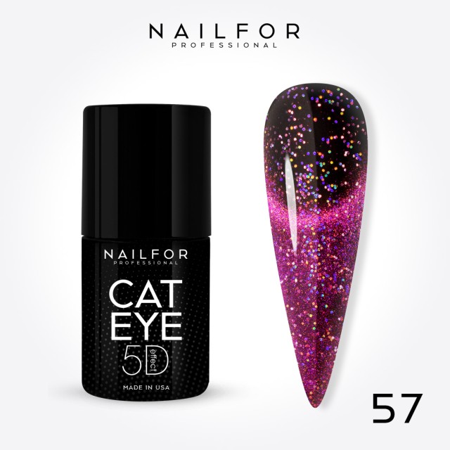 Semipermanente smalto colore per unghie: NEW CAT EYE 5D - 57 Nailfor 11,99 €