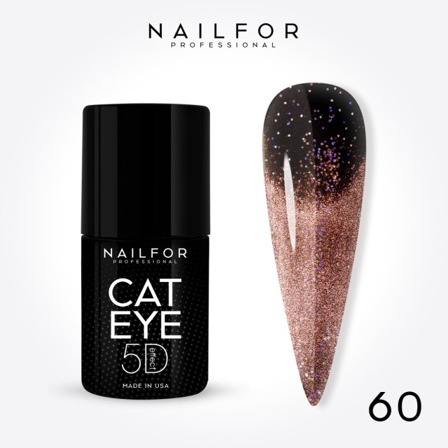 Semipermanente smalto colore per unghie: NEW CAT EYE 5D - 60 Nailfor 11,99 €
