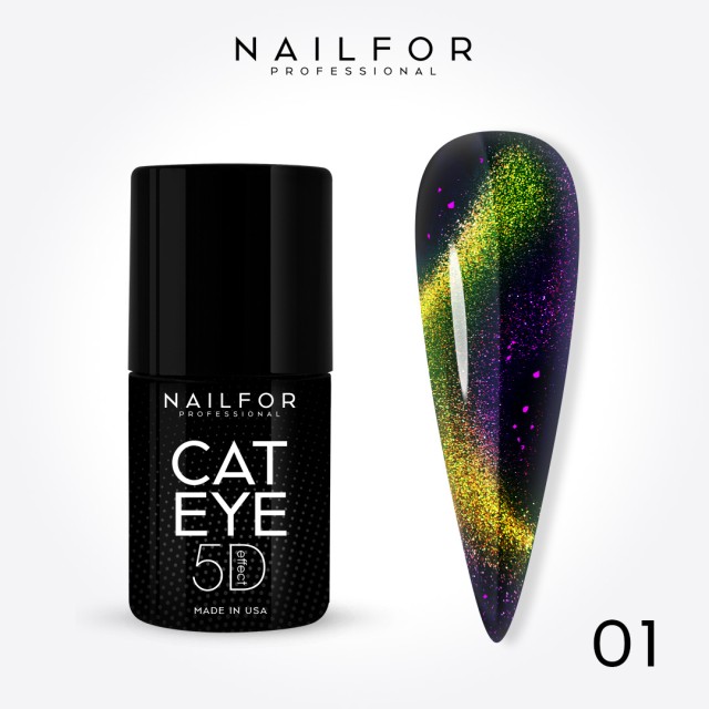 Semipermanente smalto colore per unghie: NEW CAT EYE 5D 01 Nailfor 9,99 €