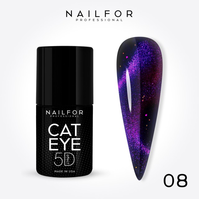 Semipermanente smalto colore per unghie: NEW CAT EYE 5D 08 Nailfor 7,99 €