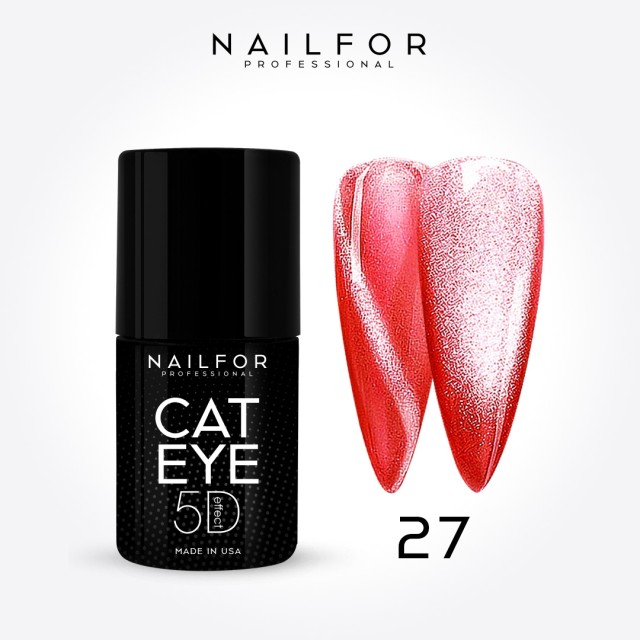 Esmalte de uñas semipermanente color: New Cat eye 5d 27 Nailfor Red por 11,99 €