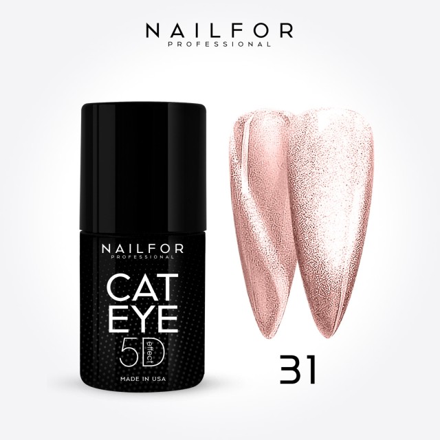 Esmalte de uñas semipermanente color: New Cat eye 5d 31 Nude Nailfor por 11,99 €
