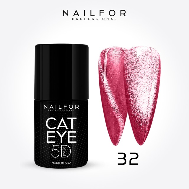 Semipermanente smalto colore per unghie: NEW CAT EYE 5D 32 Wine Nailfor 11,99 €