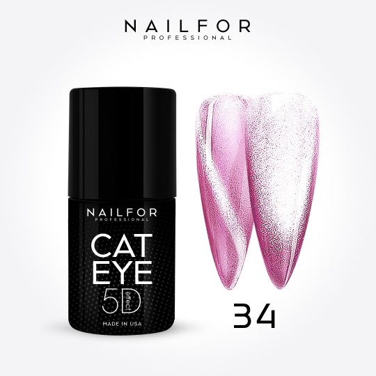 Semi-permanent nail polish color: New Cat eye 5d 34 Orchid Nailfor €11.99