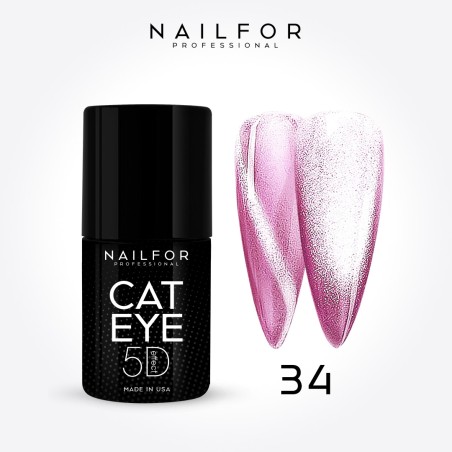 Esmalte de uñas semipermanente color: New Cat eye 5d 34 Orchid Nailfor por 11,99 €