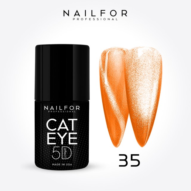 Semipermanente smalto colore per unghie: NEW CAT EYE 5D 35 Sun FLUO Nailfor 13,99 €