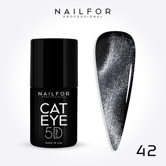 Semi-permanent nail polish color: New Cat eye 5d 42 Grey Nailfor €11.99