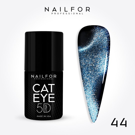 Semi-permanent nail polish color: New Cat eye 5d 44 Night Nailfor €11.99