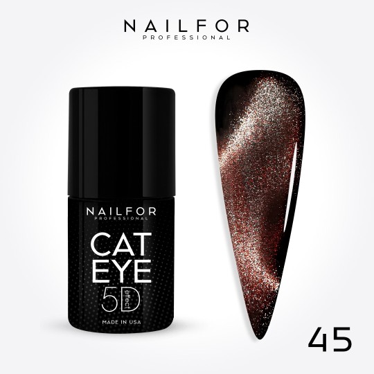 Semi-permanent nail polish color: New Cat eye 5d 45 Satin Nailfor €11.99