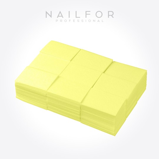 Esmalte de uñas semipermanente color: Toallitas de algodón Pads de alta calidad - 500 piezas Nailfor amarilla por 3,99 €