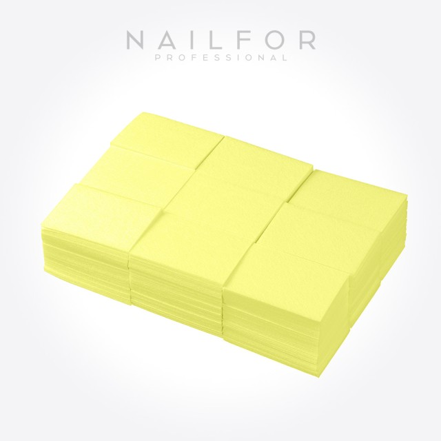 Semipermanente smalto colore per unghie: Pads Salviette pre tagliate di cotone alta qualità - 500pz Giallo Nailfor 3,99 €