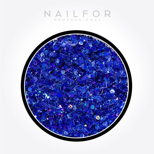 Décoration nail art reconstruction ongulaire Paillettes Mix Blue - H709 Nailfor 2,99 €