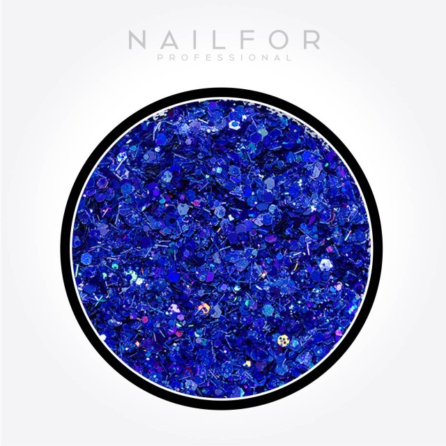 decorazione nail art ricostruzione unghie Paillettes Blue Mix - H709 Nailfor 2,99 €