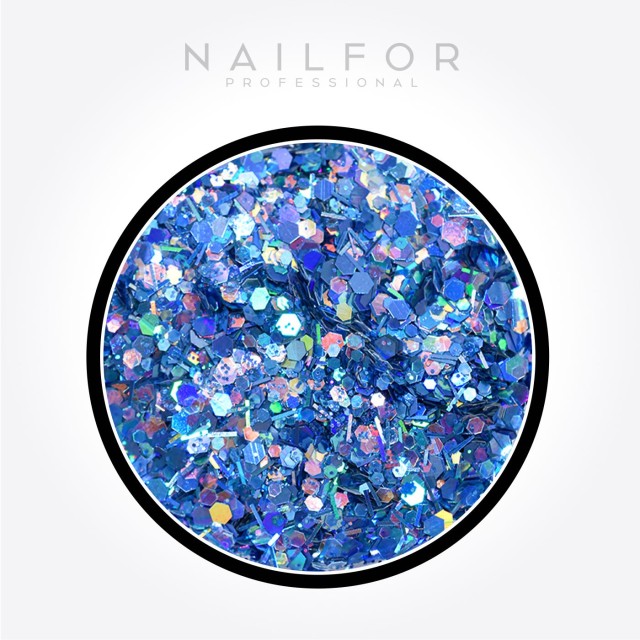 decorazione nail art ricostruzione unghie Paillettes Blue Rainbow - H052 Nailfor 2,99 €