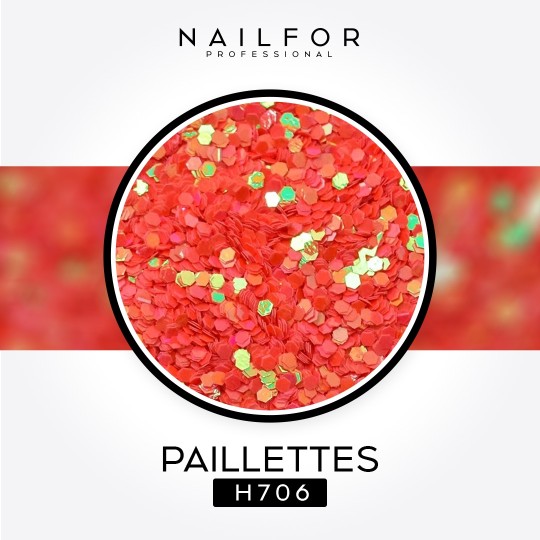 Décoration nail art reconstruction ongulaire Paillettes Coral Shine - H706 Nailfor 2,99 €