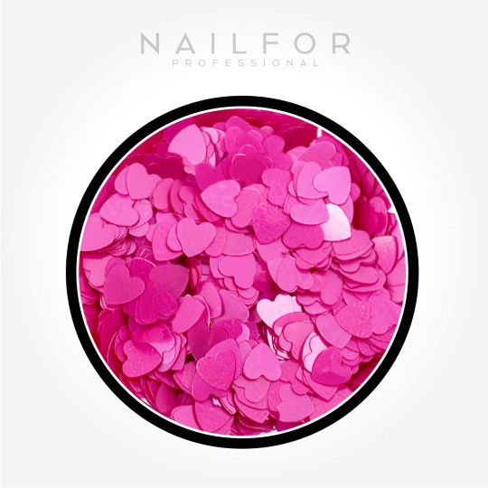 Paillettes Cuori Fucsia H772