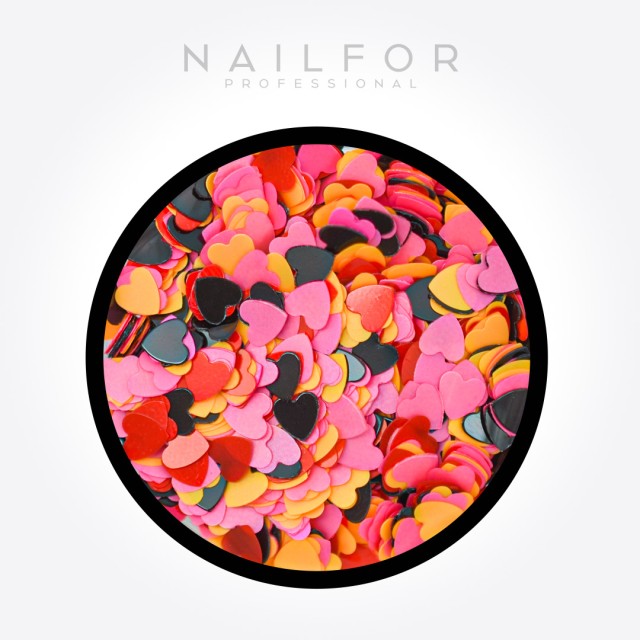 Décoration nail art reconstruction ongle Paillettes Coeurs Mix2 H079 Nailfor 2,49 €
