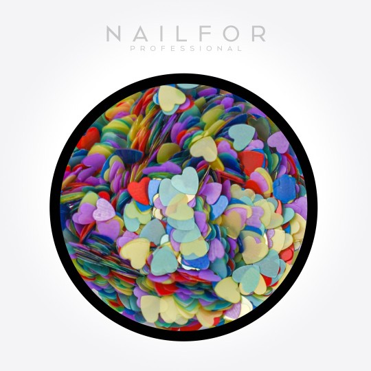 Décoration nail art reconstruction ongle Paillettes Coeurs Mix4 H081 Nailfor 2,49 €
