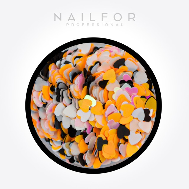 decorazione nail art ricostruzione unghie Paillettes Cuori Mix6 H083 Nailfor 2,49 €