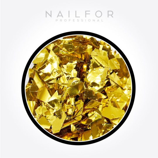 Décoration nail art reconstruction ongulaire Paillettes Décorations Gold - H713 Nailfor 2,99 €