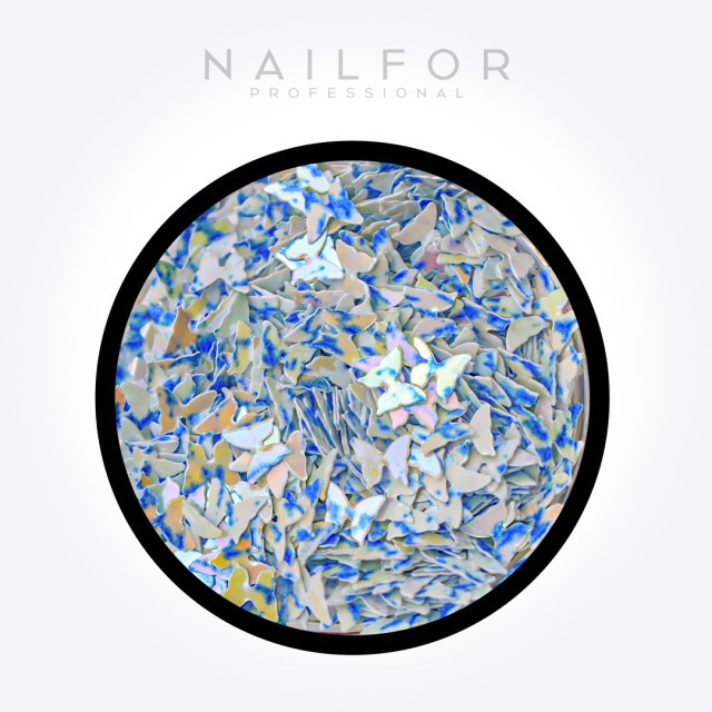 decorazione nail art ricostruzione unghie Paillettes Farfalle Azzurre H085 Nailfor 2,49 €