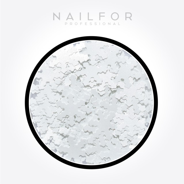 decorazione nail art ricostruzione unghie Paillettes fiocchi Neve bianchi H070 Nailfor 2,49 €