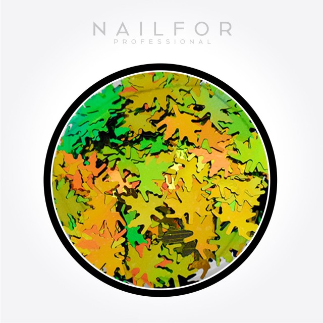 Décoration nail art reconstruction ongle feuilles chameleon Paillettes H076 Nailfor 2,49 €