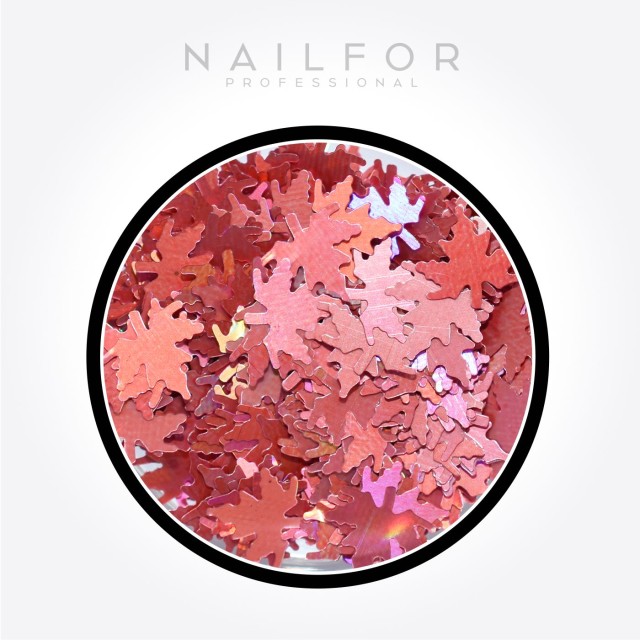 decorazione nail art ricostruzione unghie Paillettes foglie rame H071 Nailfor 2,49 €