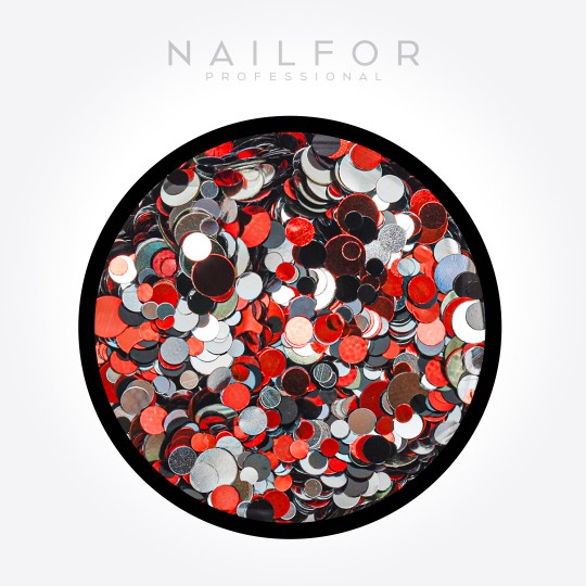 Décoration nail art reconstruction Paillettes Pois Mix2 H096 Nailfor 2,49 €