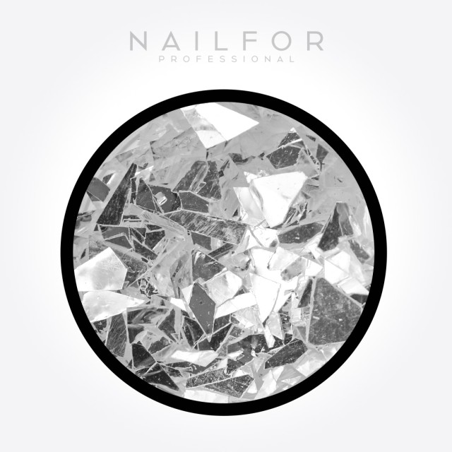 Décoration nail art reconstruction ongulaire Paillettes Flakes White H093 Nailfor 2,49 €