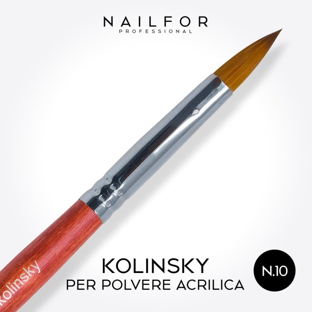 accessori per unghie, nails nail art alta qualità Pennello di legno KOLINSKY acrilic brush n.10 Nailfor 12,99 € Nailfor