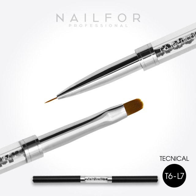 accessori per unghie, nails nail art alta qualità PENNELLO DOPPIA PUNTA - TECNICAL SOTTILE/TONDA Nailfor 12,99 € Nailfor
