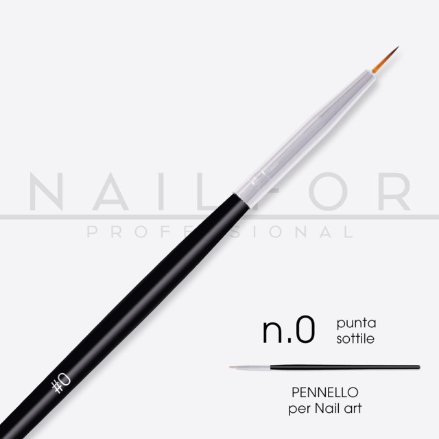 PENNELLO PER UNGHIE Micro Liner Nr 0 - Linea Slim - Nailfor