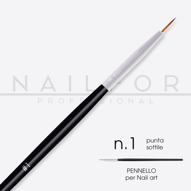 accessori per unghie, nails nail art alta qualità Pennello Micro Liner Nr 1 - Linea Slim Nailfor 2,49 € Nailfor