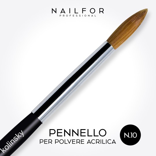 Accessoires pour ongles, nails nail art haute qualité Pinceau noir Kolinsky Cat n.10 Nailfor 11,99 € Nailfor