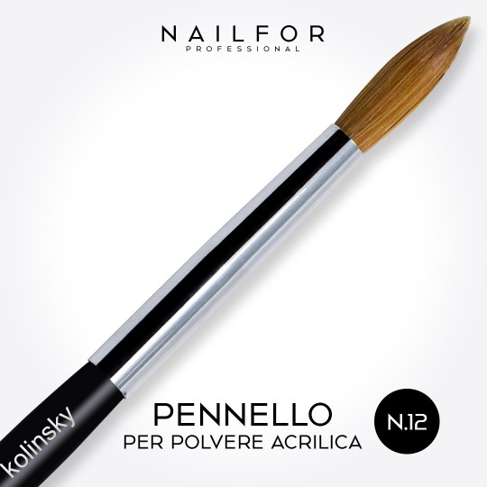 Accesorios para uñas, nails de alta calidad nail art Pincel negro Kolinsky Gato n.12 Nailfor 11,99 € Nailfor