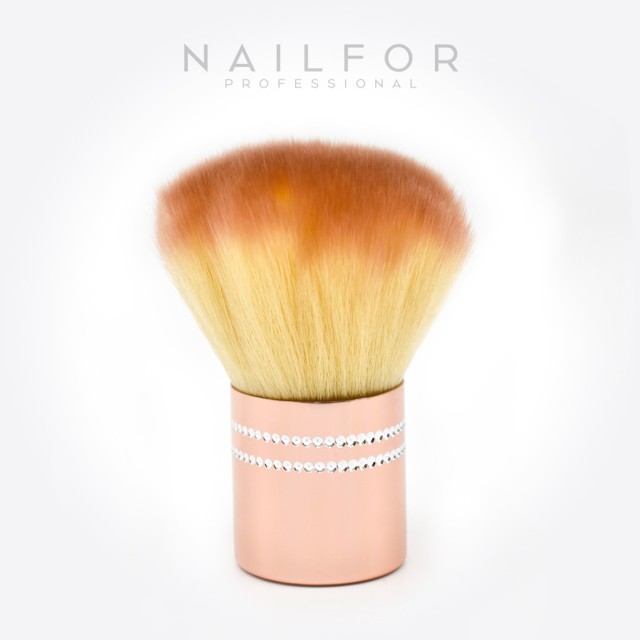 POWDER BRUSH - NUDE GOLD MAKE UP with glitter