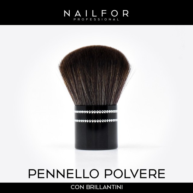 POWDER BRUSH - BLACK WITH BLACK BRILLIANT