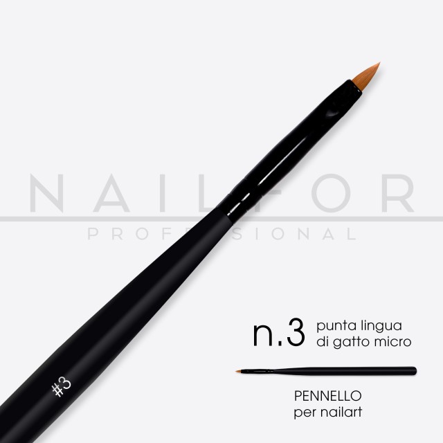 nail accessories, nails nail art high quality BRUSH Pro tip Cat Micro - n.3 Nailfor €3.99 Nailfor