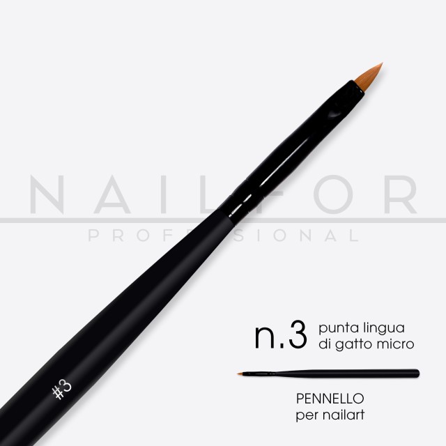 accessori per unghie, nails nail art alta qualità PENNELLO PRO punta Gatto Micro - n.3 Nailfor 3,99 € Nailfor