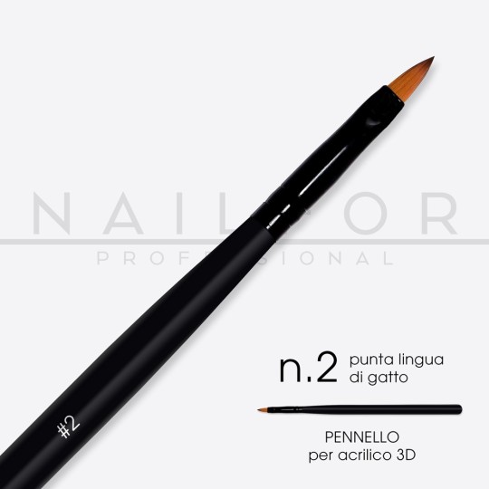 nail accessories, nails nail art high quality BRUSH Pro tip cat tongue n.2 Nailfor €4.99 Nailfor