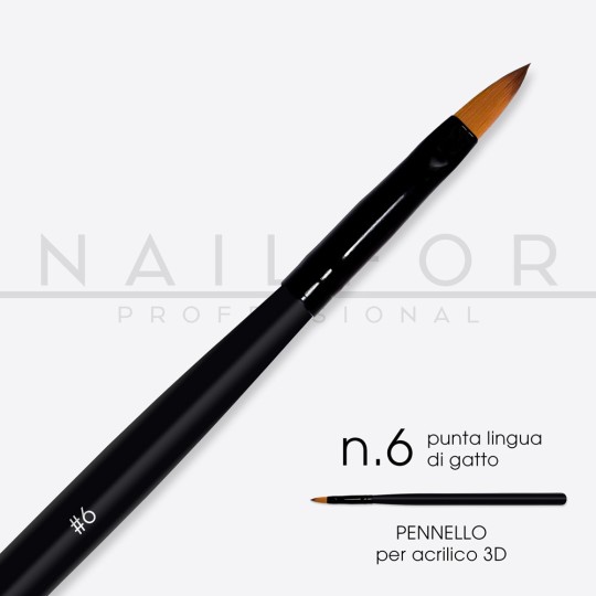 accessoires pour ongles, nails nail art haute qualité PINCEAU Pro pointe langue de chat n.6 Nailfor 4,99 € Nailfor