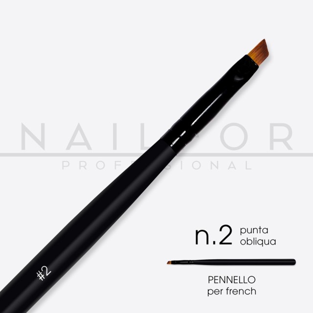 accessori per unghie, nails nail art alta qualità PENNELLO PRO punta obliqua n.2 Nailfor 3,99 € Nailfor