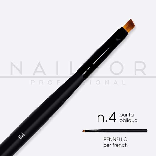 accessori per unghie, nails nail art alta qualità PENNELLO PRO punta obliqua n.4 Nailfor 3,99 € Nailfor