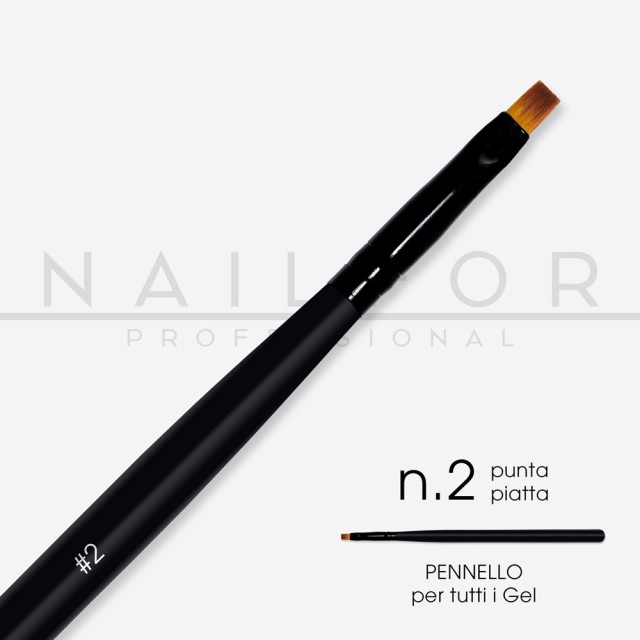 accessori per unghie, nails nail art alta qualità PENNELLO PRO punta piatta n.2 Nailfor 3,99 € Nailfor