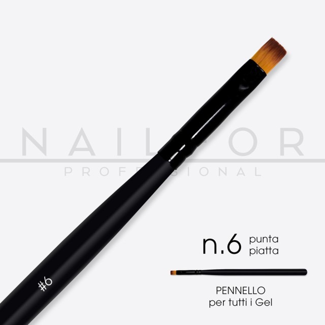 accessoires pour ongles, nails nail art haute qualité PINCEAU Pro pointe plate n.6 Nailfor 3,99 € Nailfor