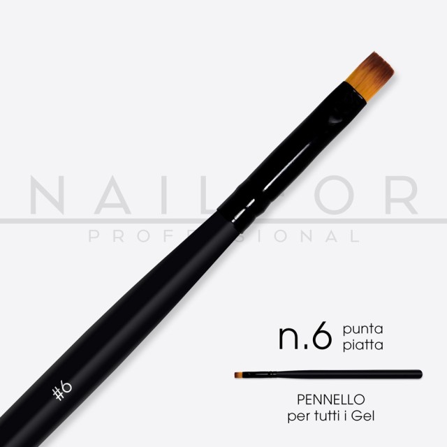 accessori per unghie, nails nail art alta qualità PENNELLO PRO punta piatta n.6 Nailfor 3,99 € Nailfor